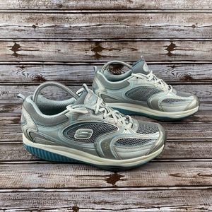 Skechers Shape Ups Silver and Blue Sz 10